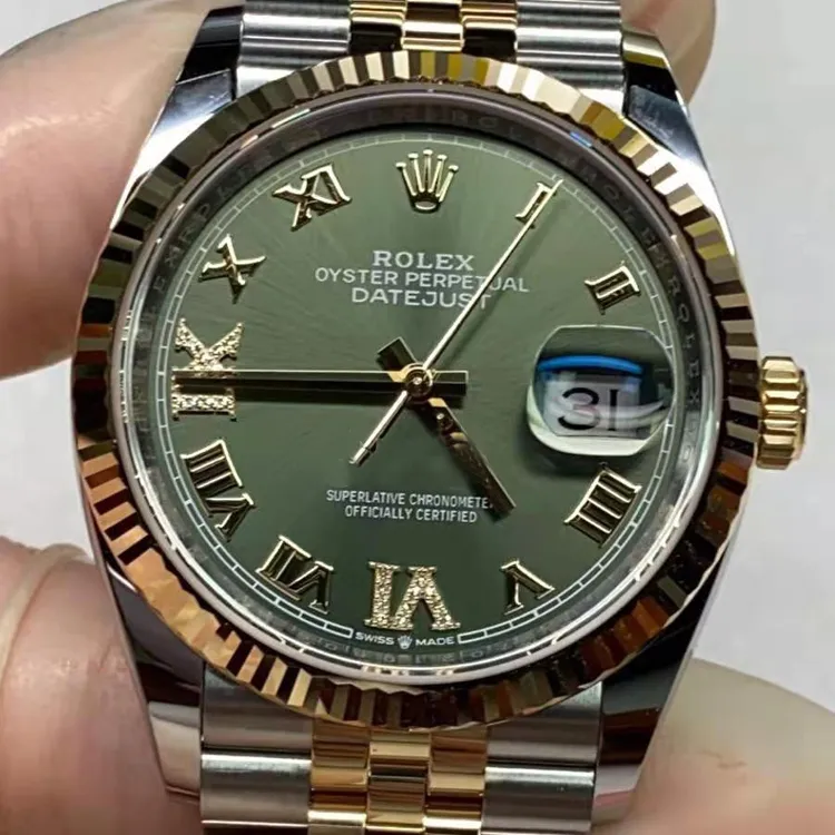 ROLEX Log Series Automatic Mechanical Movement Women's Watch 31mm Green Dial Oystersteel Case Oystersteel Strap-2