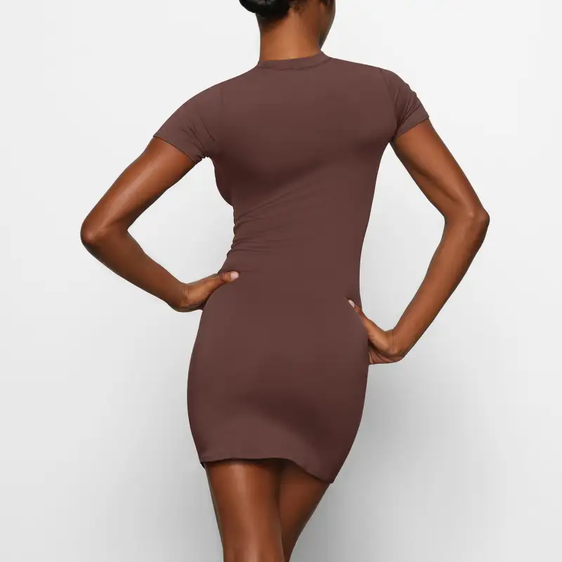 Skims Short Sleeved Dresses Women's Brown-2