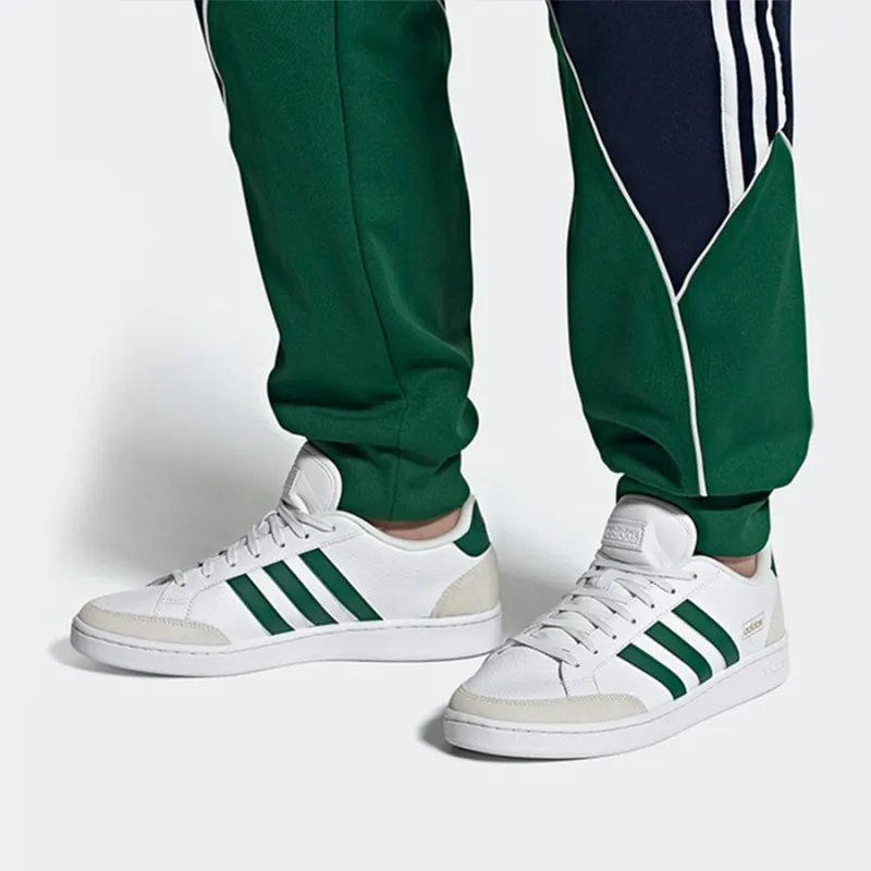 Adidas Grand Court Se Cloud White Collegiate Green Orbit Grey-6