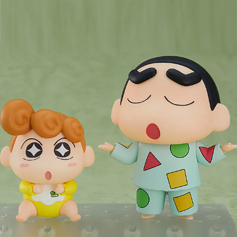 GSC Crayon Shin Chan, Shinnosuke Nohara Pajamas Ver. & Sunflower, With Base Chibi Figures 8cm-2