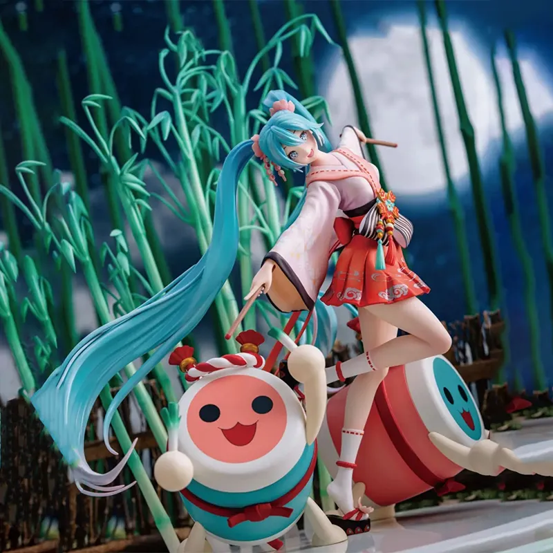 BANDAI Hatsune Miku Namco Vocaloid Taiko Drum Figure 30cm Scale Figures-2