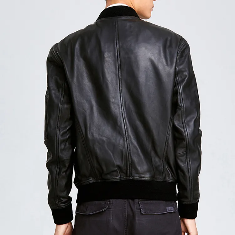 Timberland Leather Jackets Men Black-2
