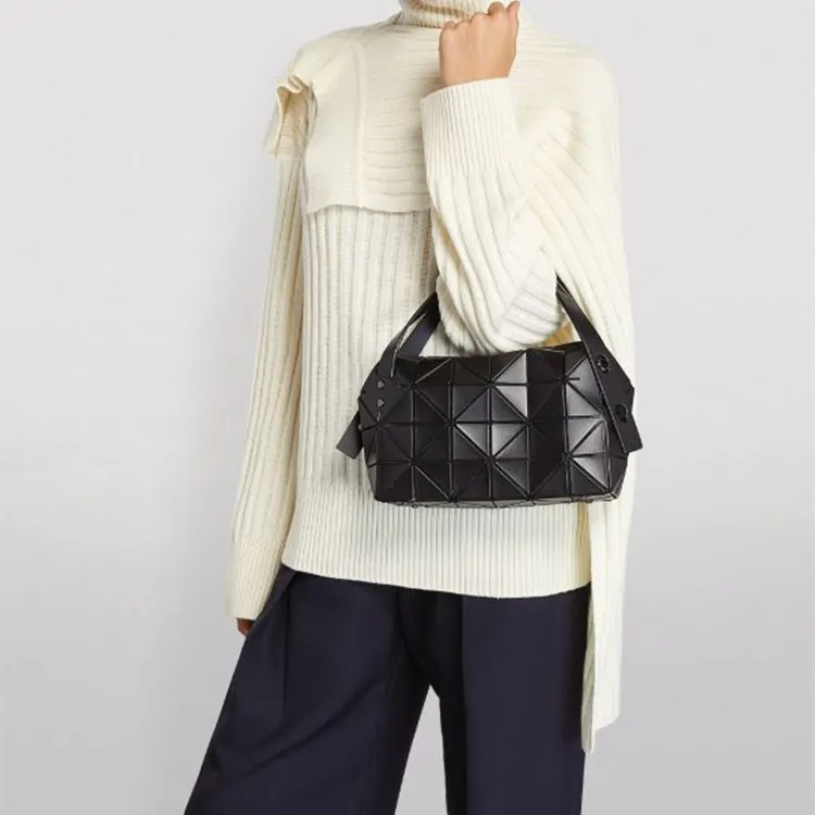 ISSEY MIYAKE SlashBoston PVC Boston Bag, One Shoulder Handbag Regular Unisex Black-9