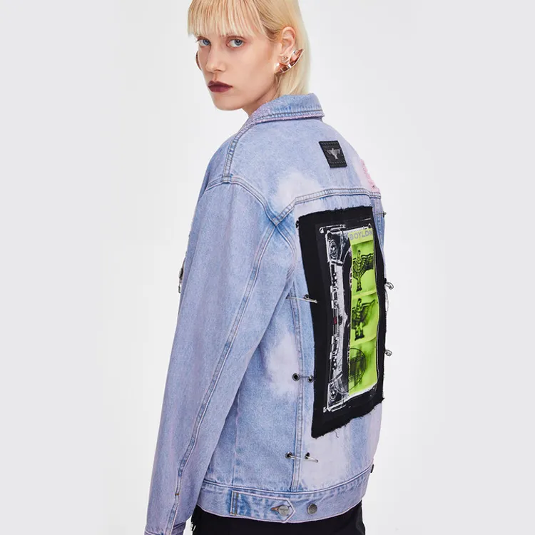 Boy London Denim Jacket Unisex Purple-3
