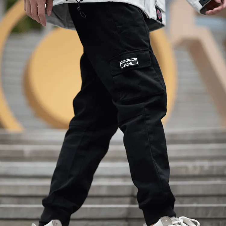 SUPERMOON Casual Pants Men's Black-4