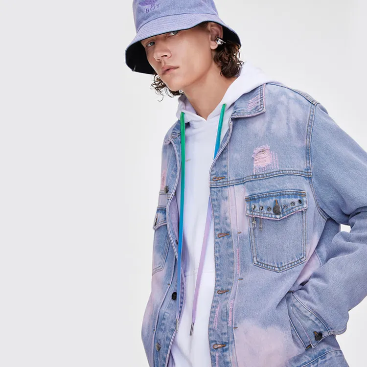 Boy London Denim Jacket Unisex Purple-4