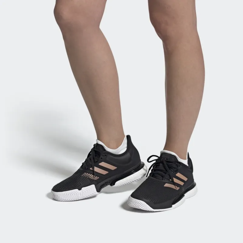 Adidas SoleCourt 'Black Copper Metallic' Women's-5