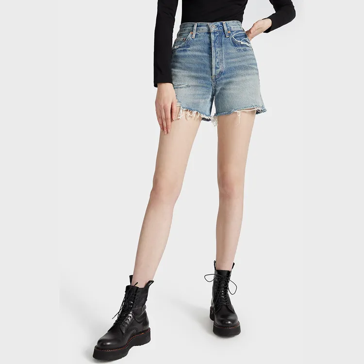 AGOLDE Denim Shorts Women's Blue-4