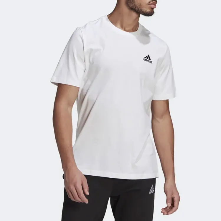 Adidas Essentials Embroidered Small Logo T Shirt-2