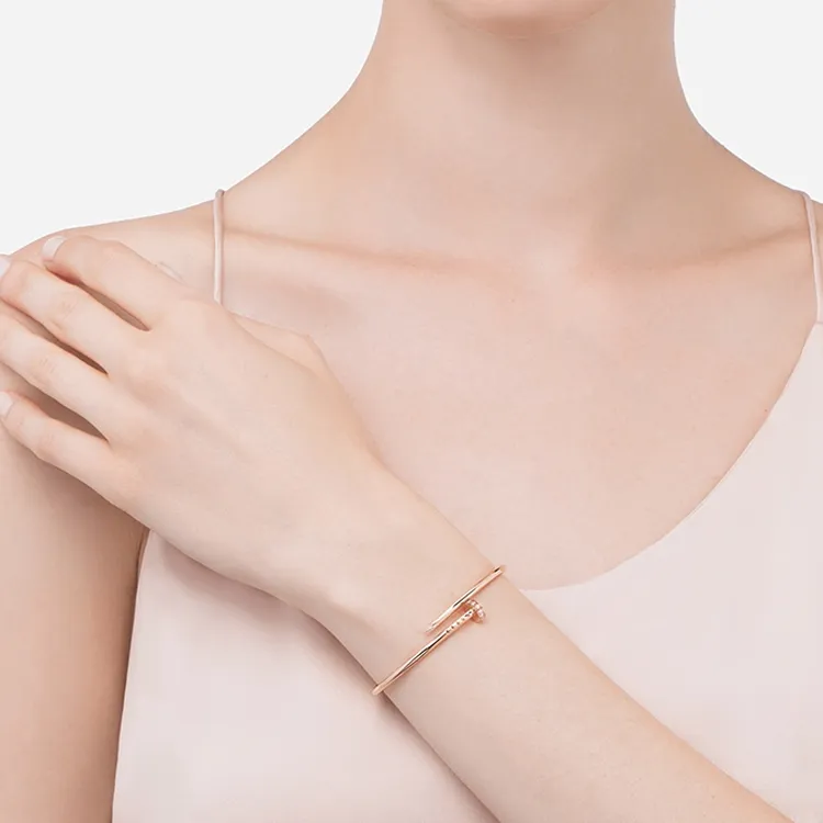 CARTIER 18K Rose Gold Bangles Unisex-3