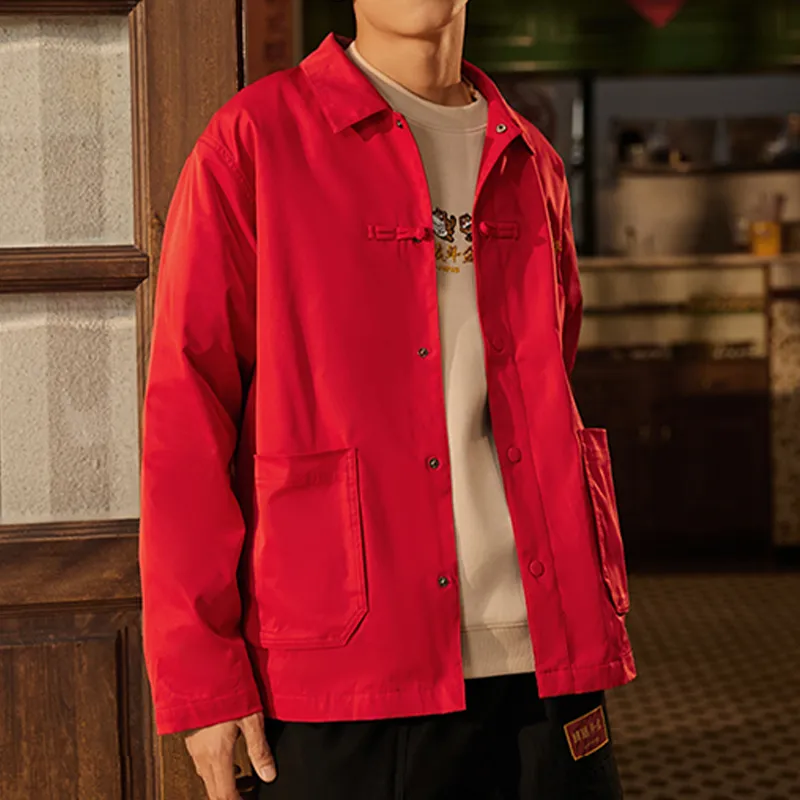 LiNing Sports Life Collection Jacket Men's Red-2