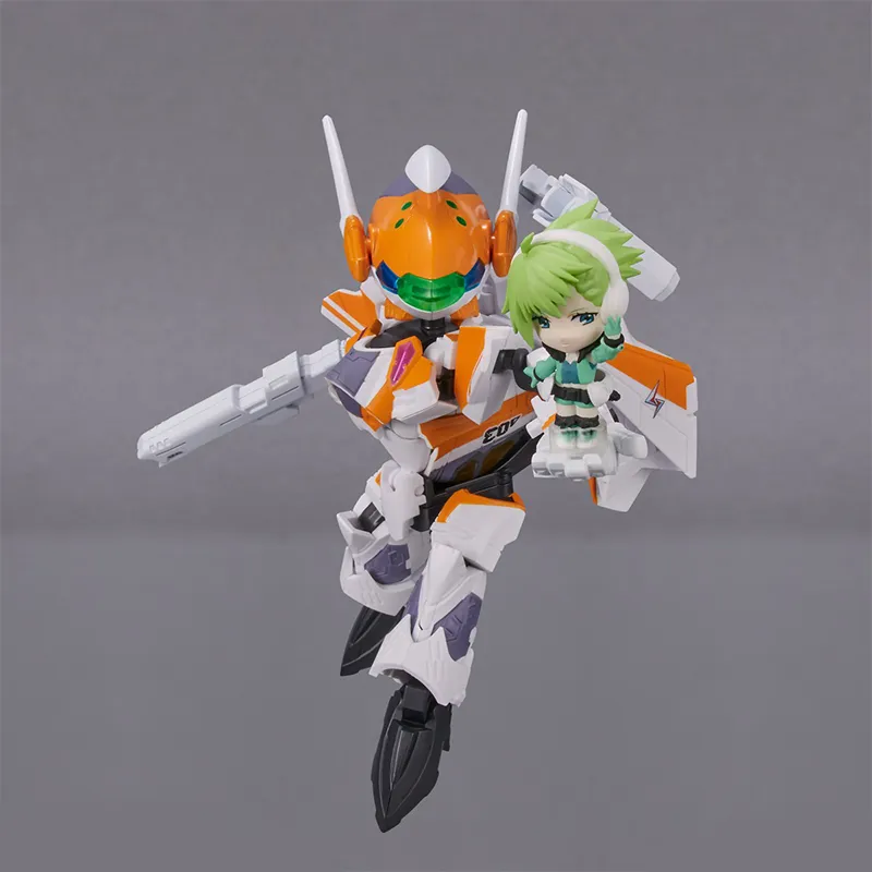 BANDAI TINY SESSION Macross DELTA VF 31E Zick Fighter Chase Custom+Rennah Assembled Models-2