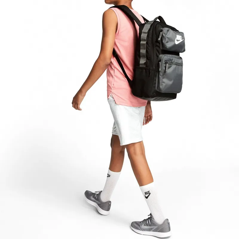 Nike Polyester Backpack Regular Men's Black Gray Color-4