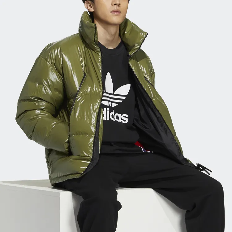 Adidas Originals Clover Series Down Jacket Winter Men's Green-3