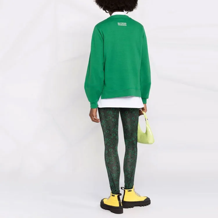 GANNI Leggings Women's Green-2