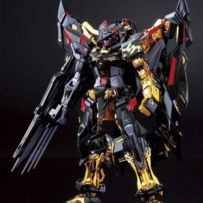 BANDAI RG 1 144 Gundam Astray Collection MBF P01 Re Gold Machine Sky Special Coated Version Black/Yellow Model Kits-3
