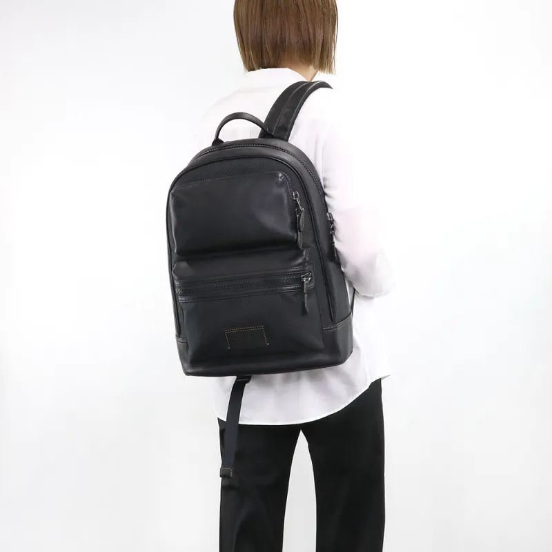 COACH Rider Cow Leather With Textile Backpack Large Size Men's Black-3