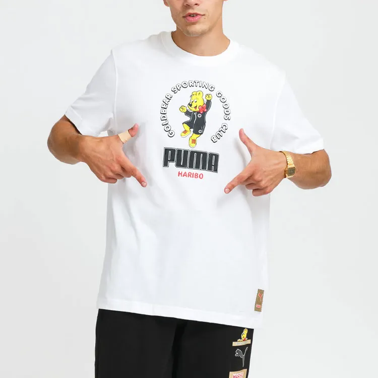 PUMA X HARIBO Bear Gummy Joint Name T-Shirts Men White-2