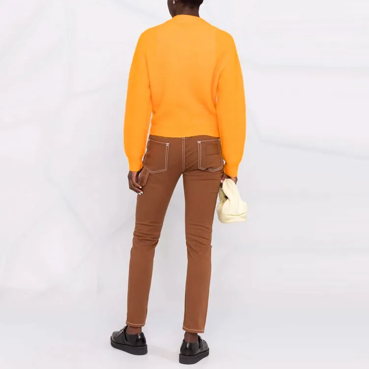 GANNI SS22 Fitted Sweater Women's Orange-2