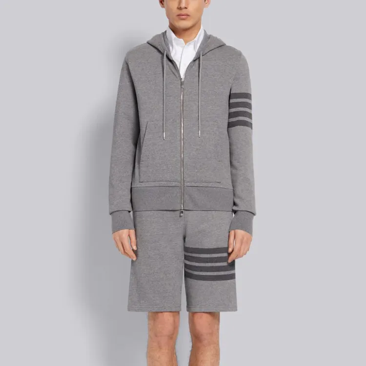 THOM BROWNE Cotton Striped Track Shorts-2
