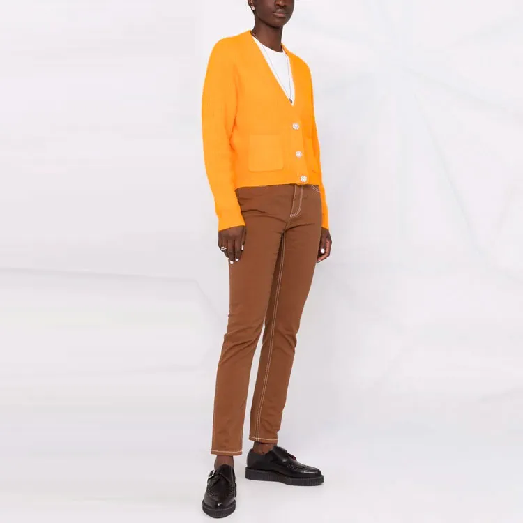 GANNI SS22 Fitted Sweater Women's Orange-3