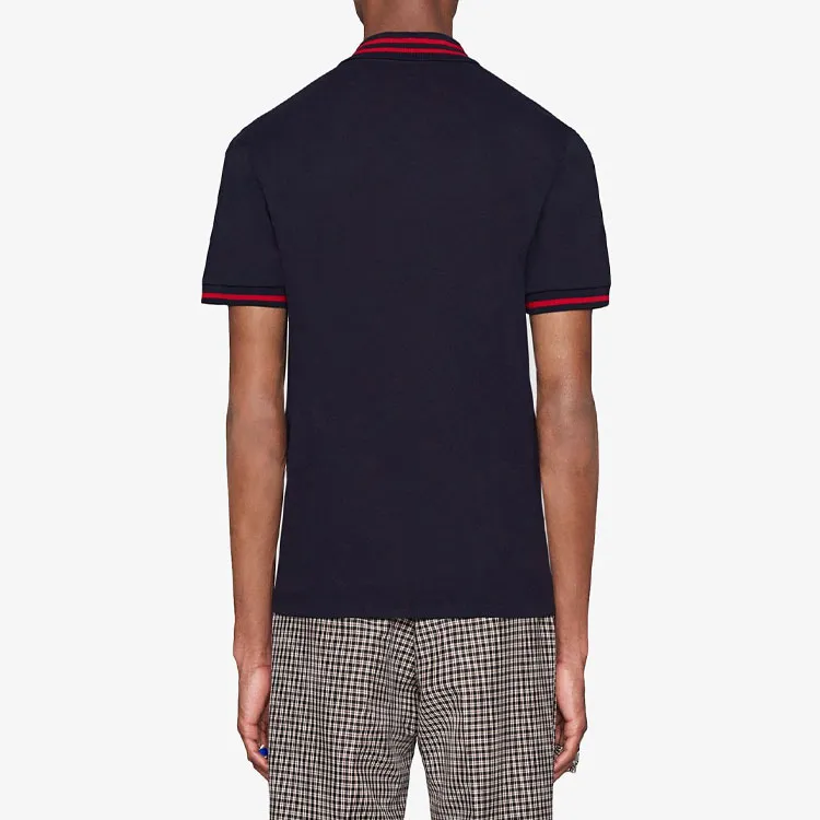 GUCCI Polo Shirts Men Navy Blue-5