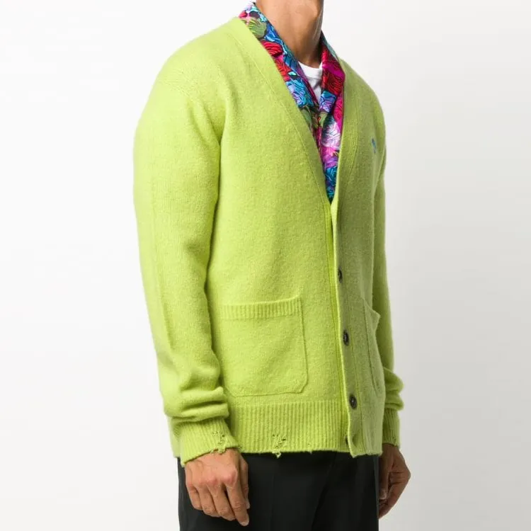 VERSACE Cashmere Sweaters Unisex Yellow-3
