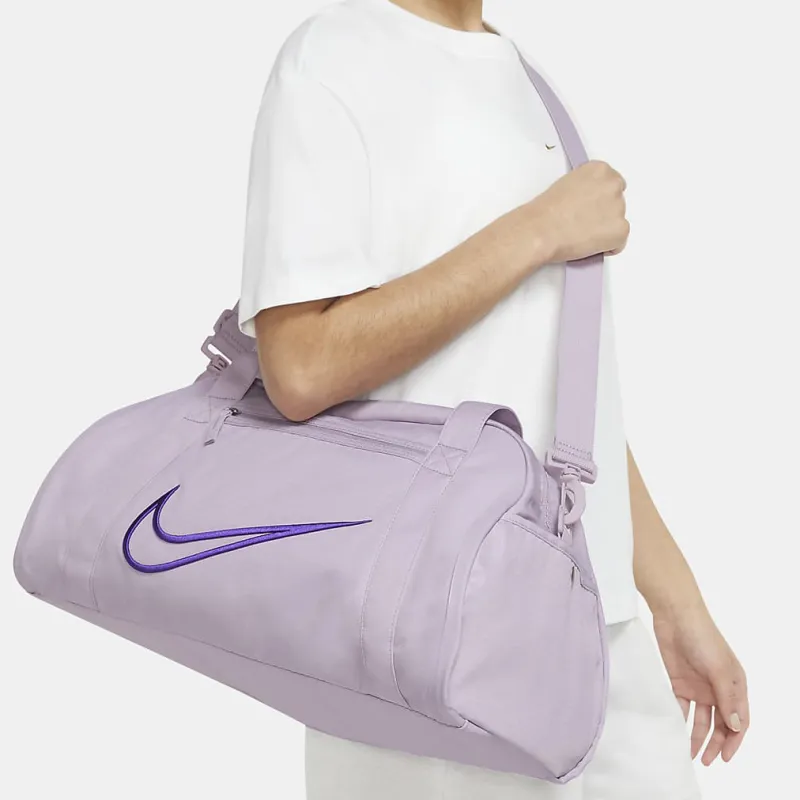 Nike Fabric Gym Bag, One Shoulder Handbag, Travel Bag Regular Unisex Ice Pale Purple/Wild Berry/Light Taro Purple-4