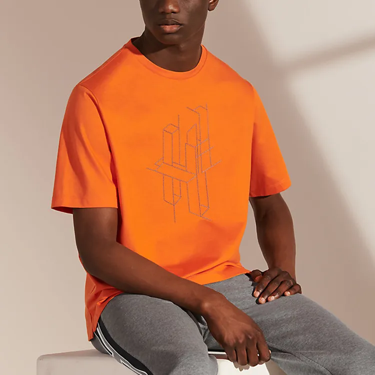 HERMES T-Shirts Men Orange-1