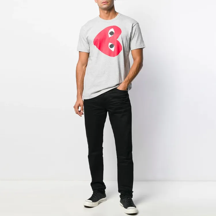 CDG Play T-Shirts Men Gray-1
