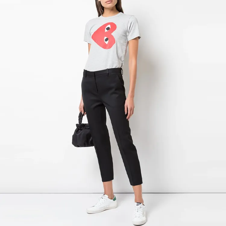 CDG Play Heart Printed T Shirt-1