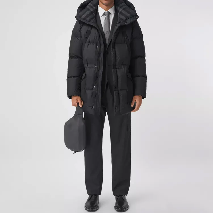 Burberry Logo Applique Nylon Puffer Coat-1