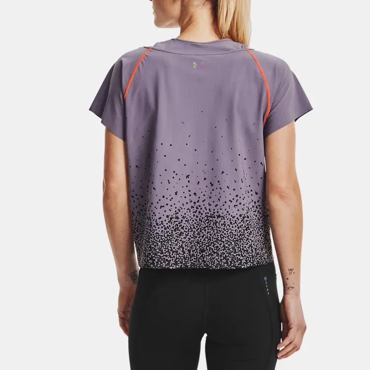 Under Armour Straight T Shirt Women's Gray Purple-4