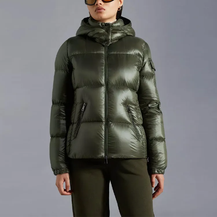 Moncler Women's Fourmine Short Down Jacket Green-2