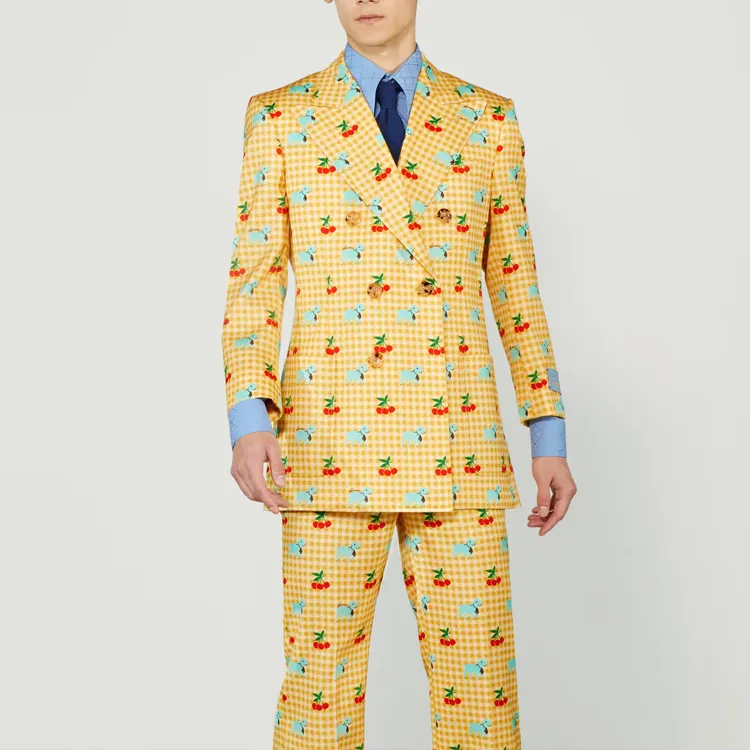GUCCI Business Suits Men Yellow-2