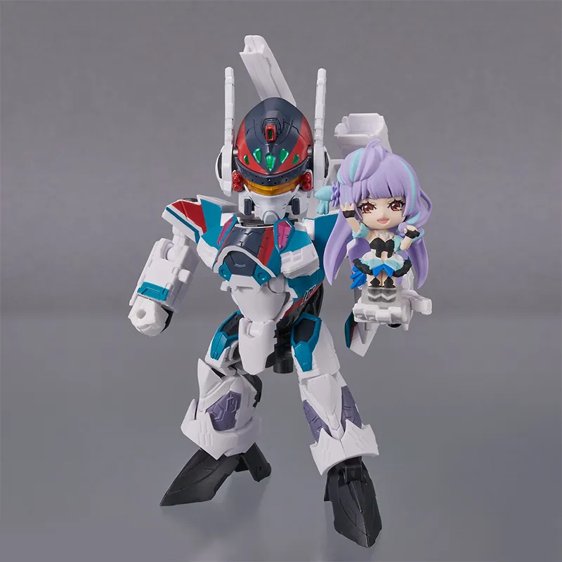 BANDAI TINY SESSION Macross Characters Macross Delta VF 31S Aldebaran Special+Mei Yun Assembled Models-3
