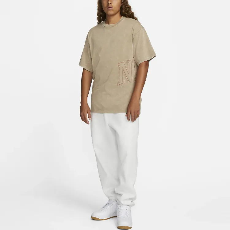 Nike Drop Shoulder Sleeve T Shirt Women's Khaki-2