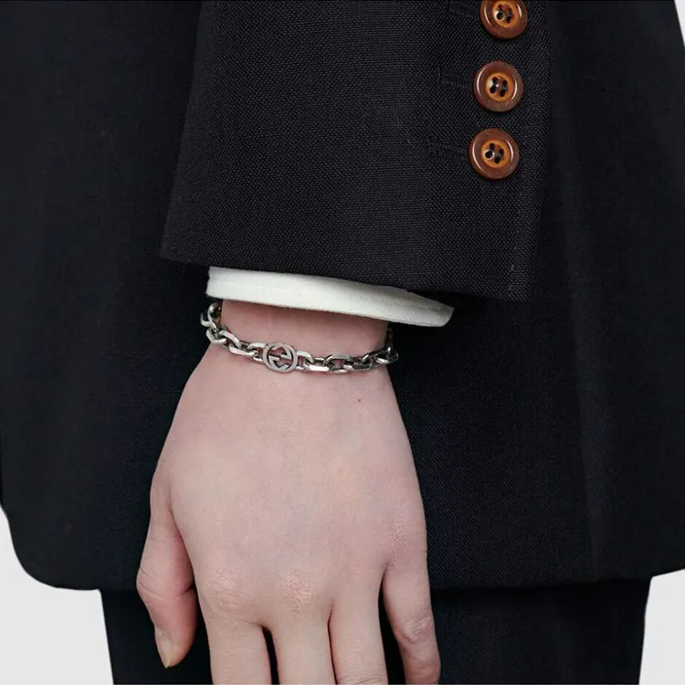 GUCCI 925 Sterling Silver Bracelets Unisex Silver-3