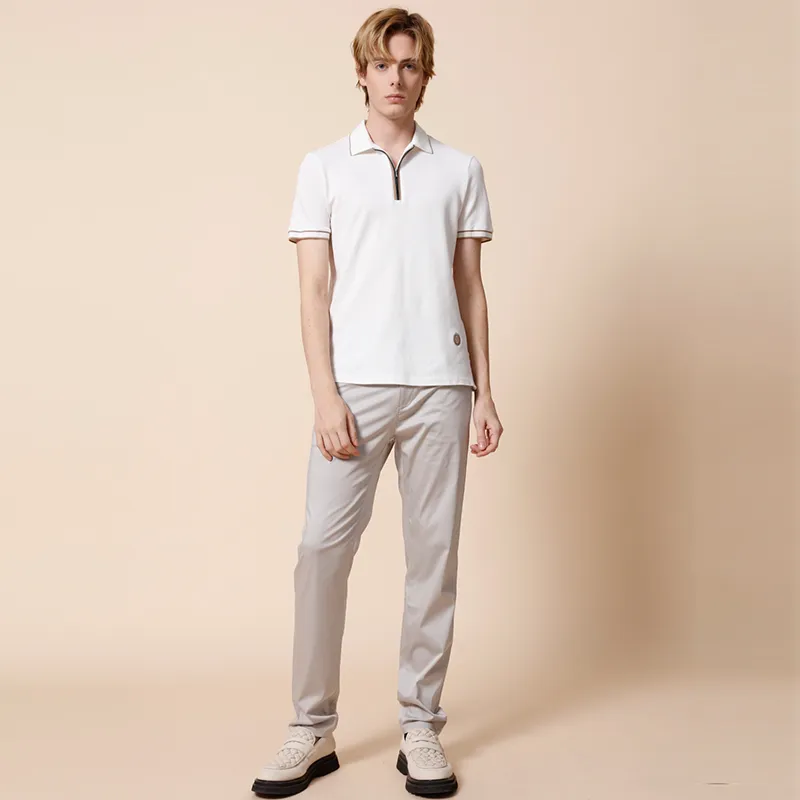 RARE Polo Shirts Men White-2