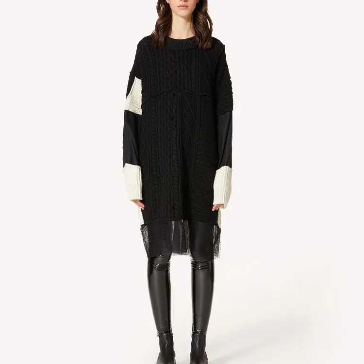 RED VALENTINO Long Sleeved Dresses Women's Black-1