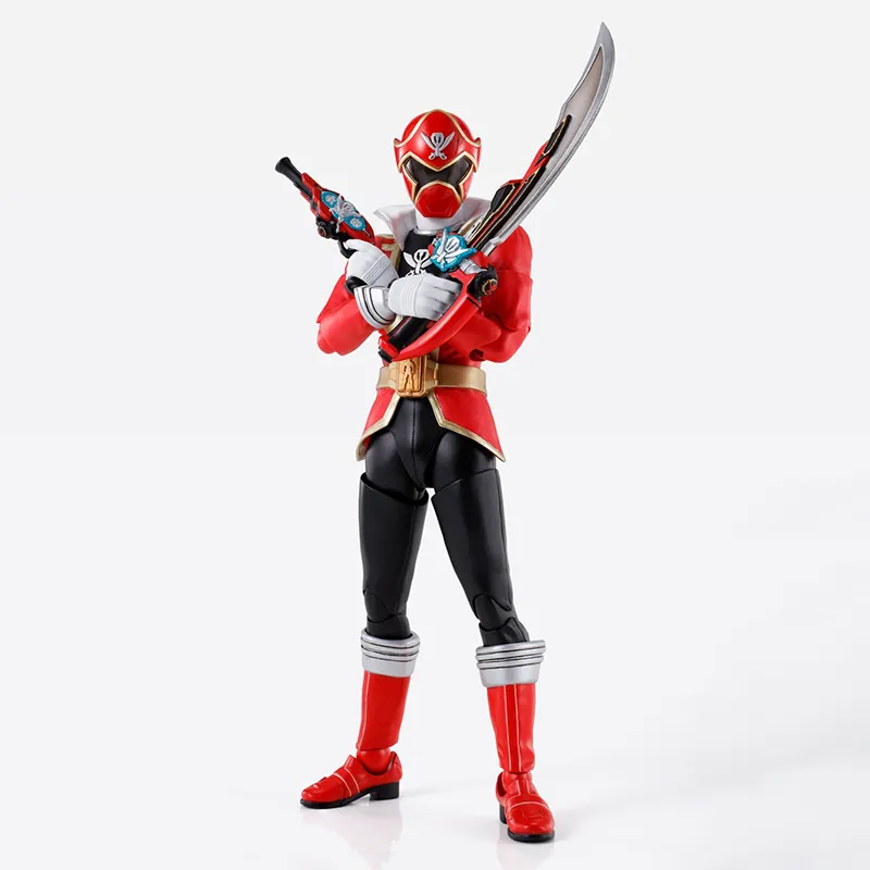 BANDAI S.H.Figuarts Real Bone Carving Technique One Piece Pirate Warriors Fast Red Action Figures 14.5cm-1