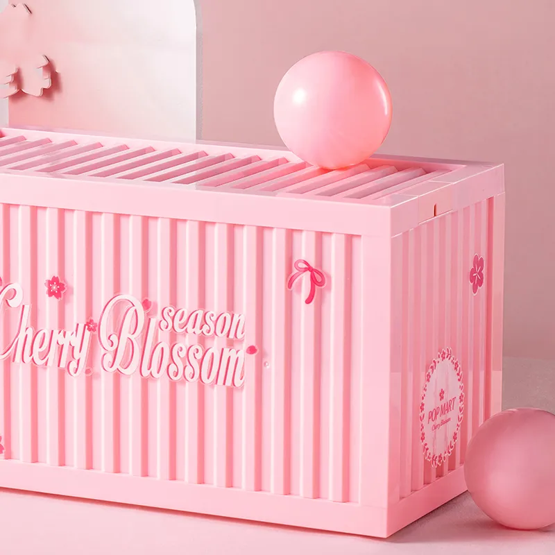 POP MART Bubble Mate IP Cherry Blossom Tipsy Collection Container Luminous Display Case Model Accessories-4