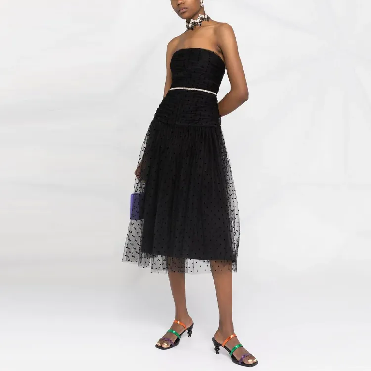 Self-portrait Sleeveless Dresses Women's Black-1
