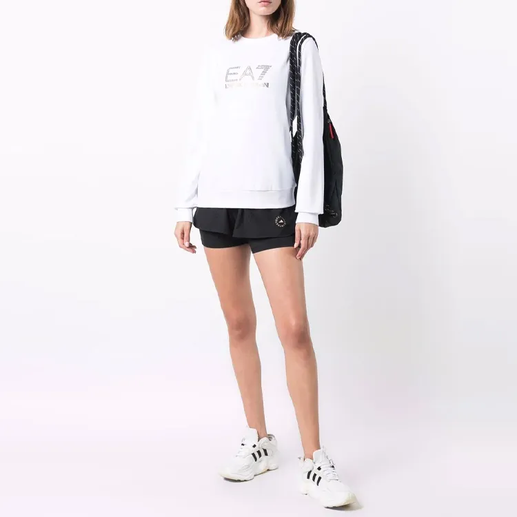 Ea7 EMPORIO ARMANI Stud detail Long sleeved T Shirt-1