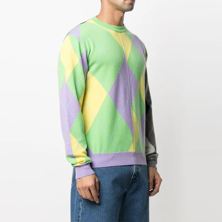 VERSACE Cashmere Sweaters Men Green-3