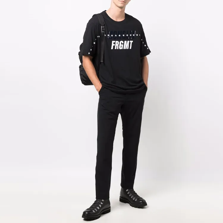 MONCLER GENIUS Moncler X Fragment Hiroshi Fujiwara Logo Printed T Shirt-4