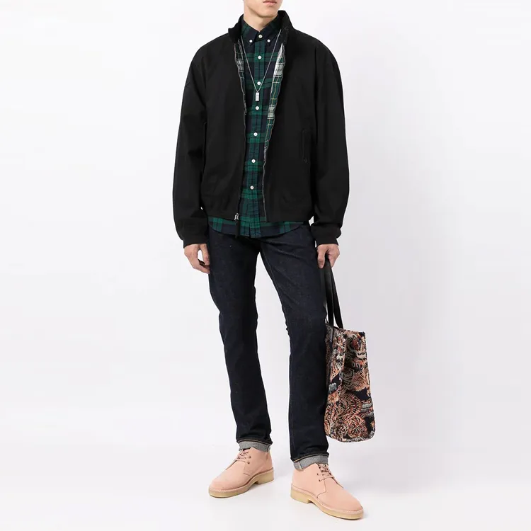 Polo Ralph Lauren FW21 Men's Logo Embroidered Stand Collar Jacket Black-1