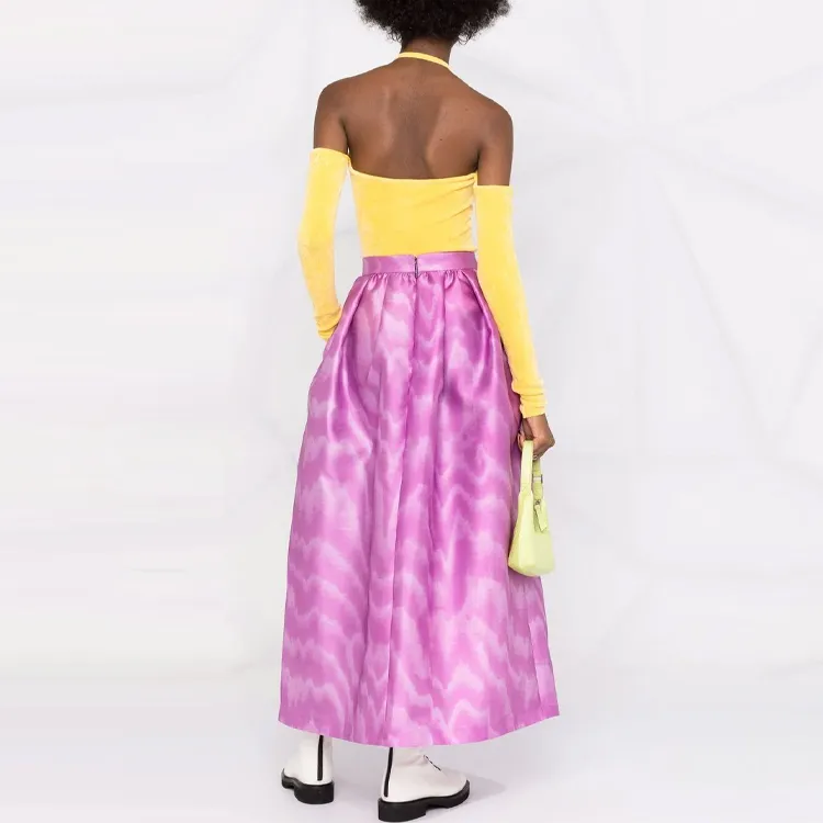 MSGM Casual Long Skirts Women's Purple-2