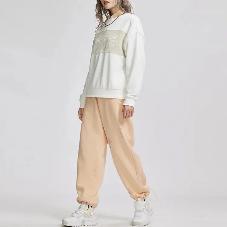 LiNing x Disney Knitted Sports Pants Women's Apricot-2