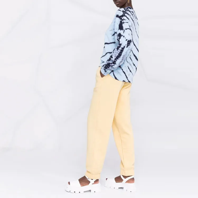 GANNI Knitted Sweatpants Women's Yellow-3